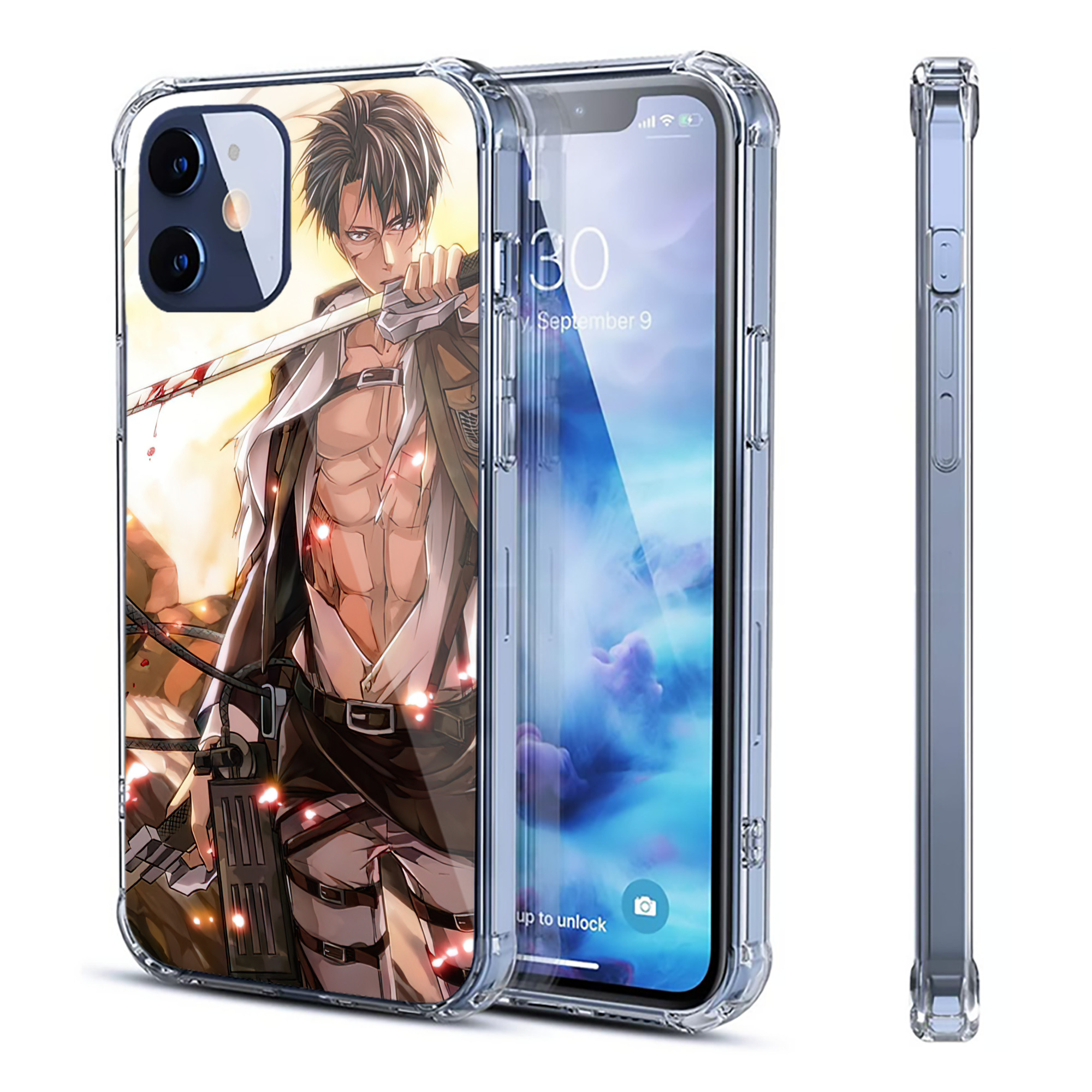 （画像用） 進撃の巨人 Attack on Titan 【iPhone 12シリーズ対応】透明スマホケース（クリアソフトケース）